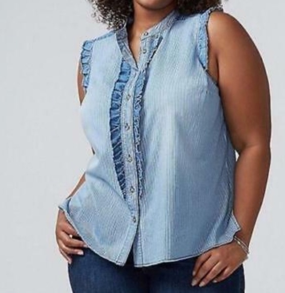plus size denim top